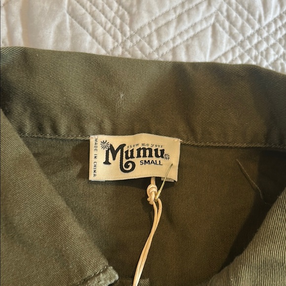 SHOW ME YOUR MUMU size small NEW longhorn western distressed Olive Green Jacket - Picture 3 of 7